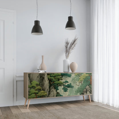 VERDURE ABYSS 3-Door Sideboard in Oak Effect