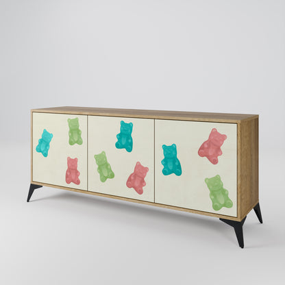 GUMMY BEARS 3-Door Sideboard in Oak Effect