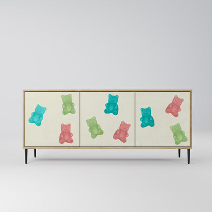 GUMMY BEARS 3-Door Sideboard in Oak Effect