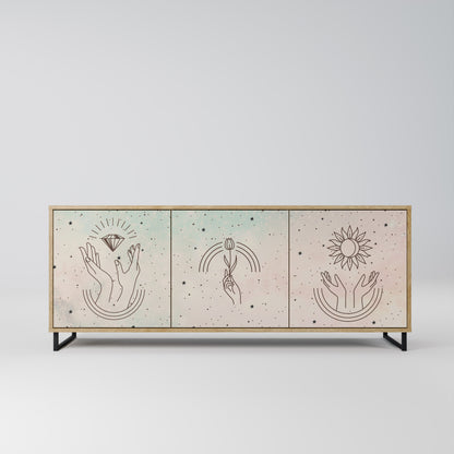 DELICATE BEAUTY 3-Door Sideboard in Oak Effect