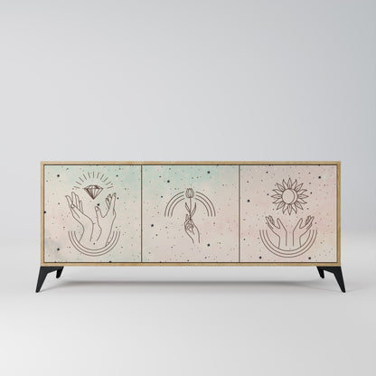 DELICATE BEAUTY 3-Door Sideboard in Oak Effect