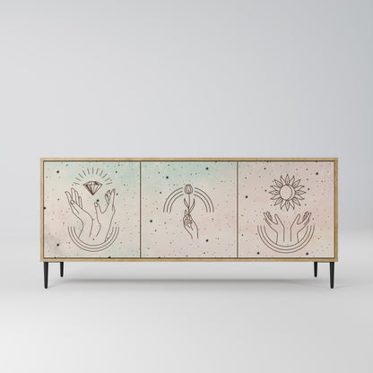 DELICATE BEAUTY 3-Door Sideboard in Oak Effect