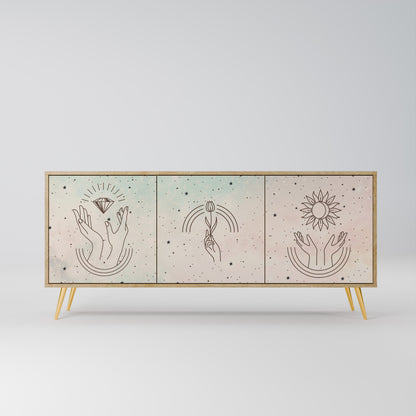 DELICATE BEAUTY 3-Door Sideboard in Oak Effect