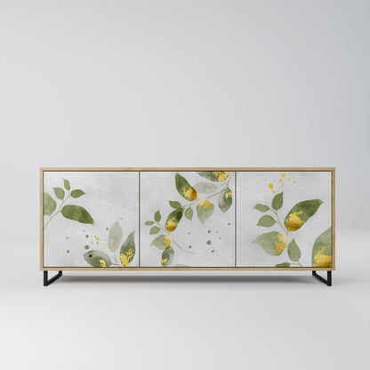 ELEGANT BOTANICS 3-dörrars skänk i ekeffekt