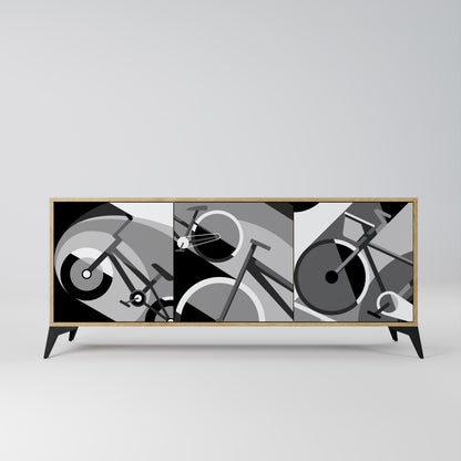 BIKE ENERGY 3-Door Sideboard in Oak Effect