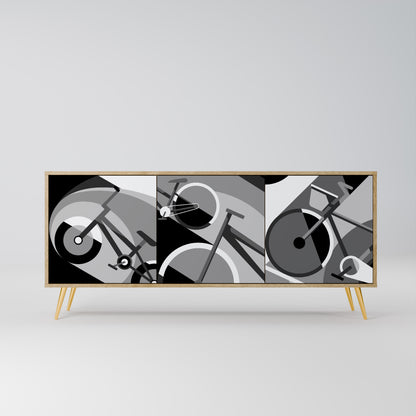 BIKE ENERGY 3-Door Sideboard in Oak Effect