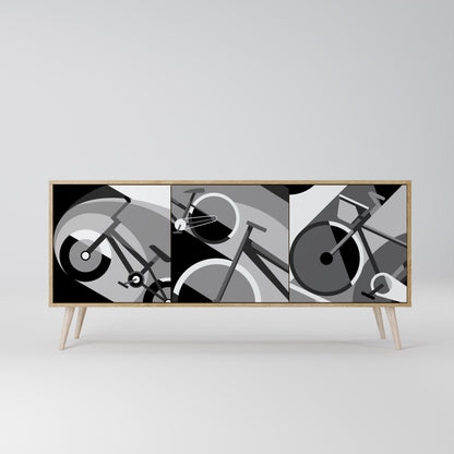 BIKE ENERGY 3-Door Sideboard in Oak Effect