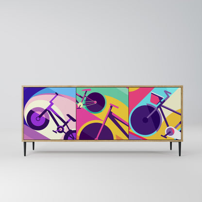 BIKE DREAMS 3-Door Sideboard in Oak Effect