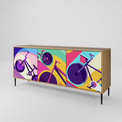 BIKE DREAMS 3-Door Sideboard in Oak Effect