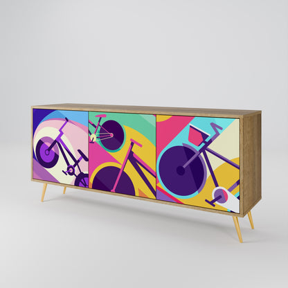 BIKE DREAMS 3-Door Sideboard in Oak Effect