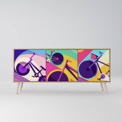 BIKE DREAMS 3-Door Sideboard in Oak Effect