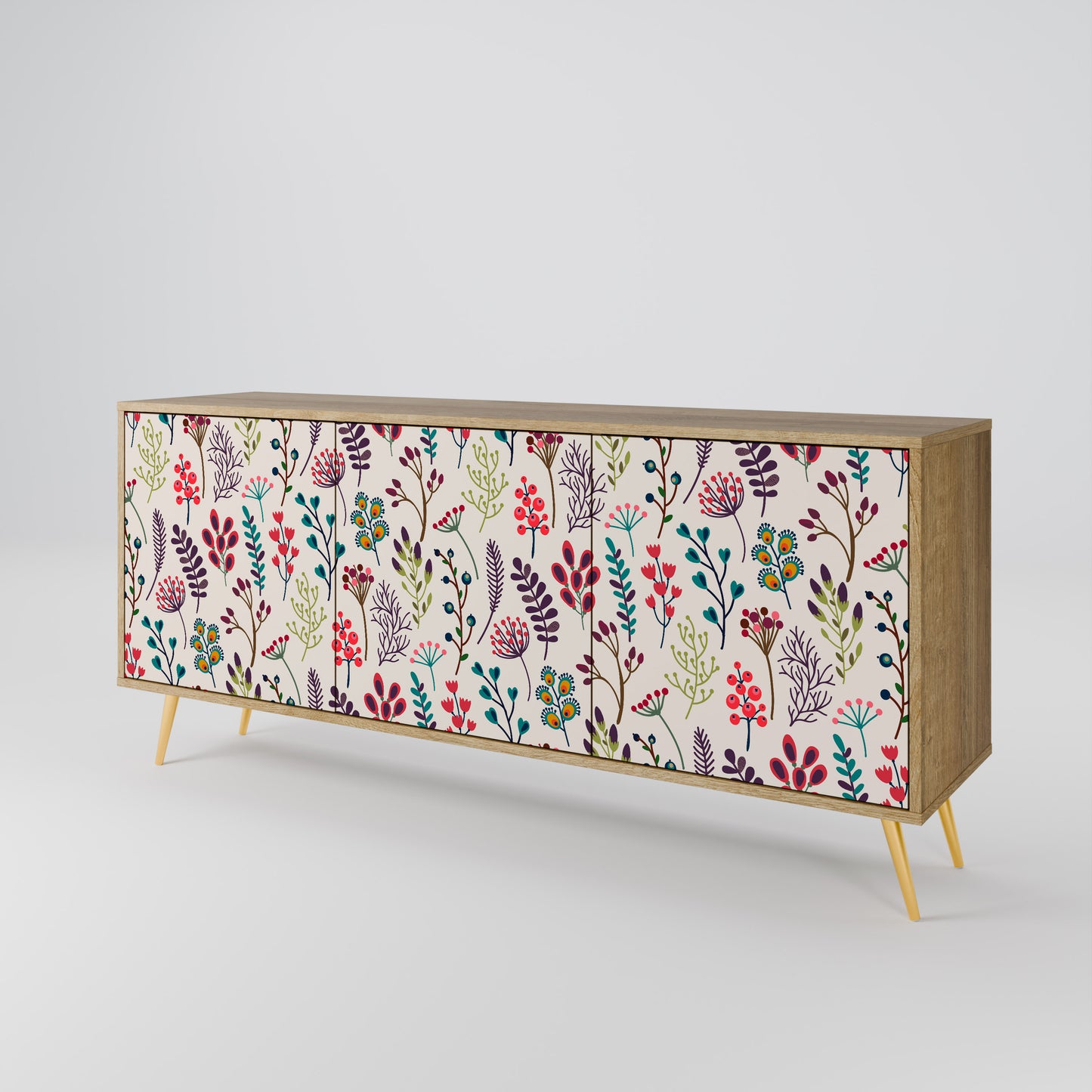 AUTUMN SUNDRIES 3-Door Sideboard in Oak Effect