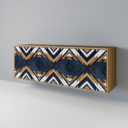 ARTFUL GEOMETRY Skänk med tre dörrar
