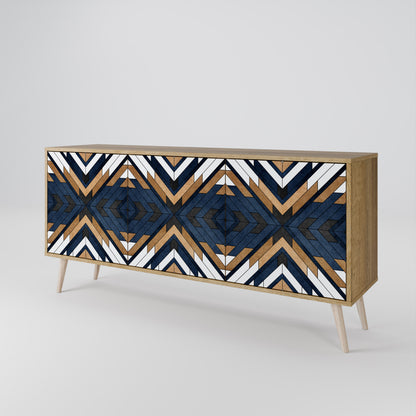 ARTFUL GEOMETRY Skänk med tre dörrar