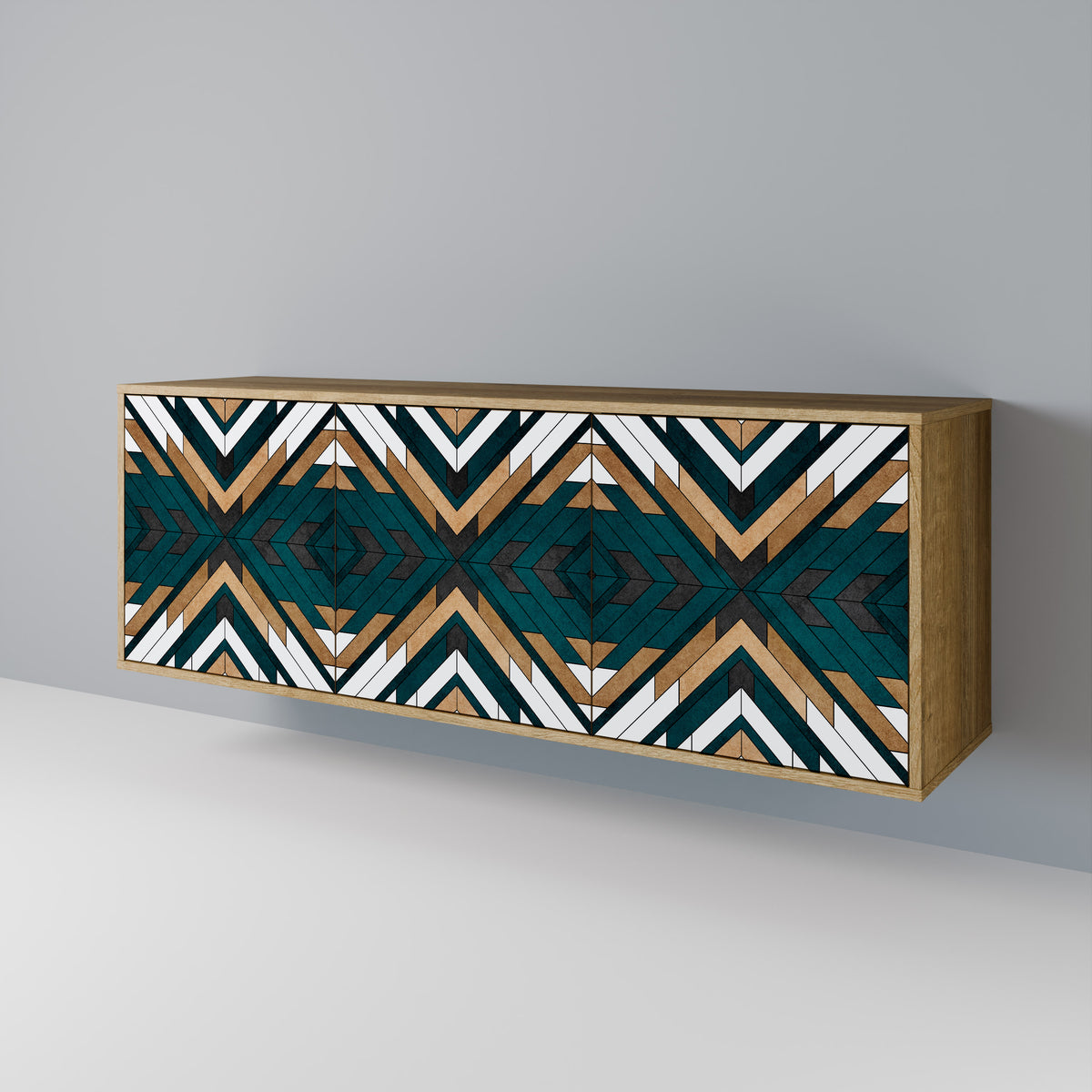 ARTISTIC GEOMETRY Skänk med tre dörrar