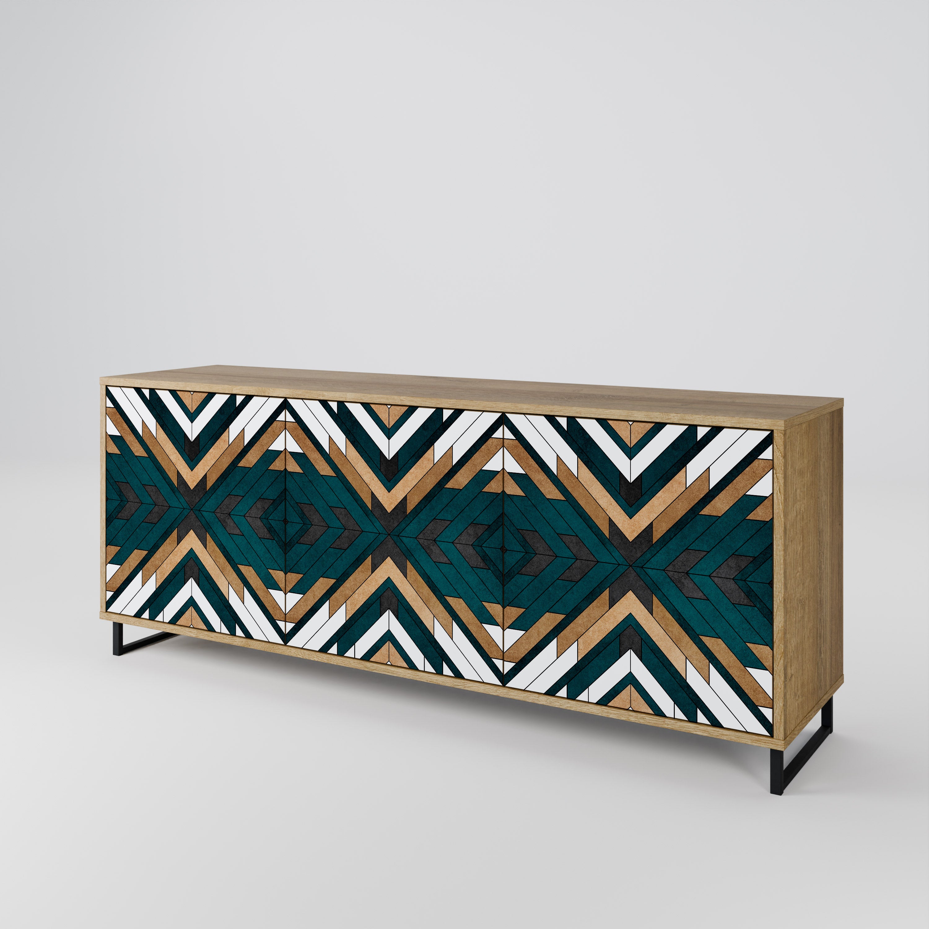 ARTISTIC GEOMETRY 3-Door Sideboard