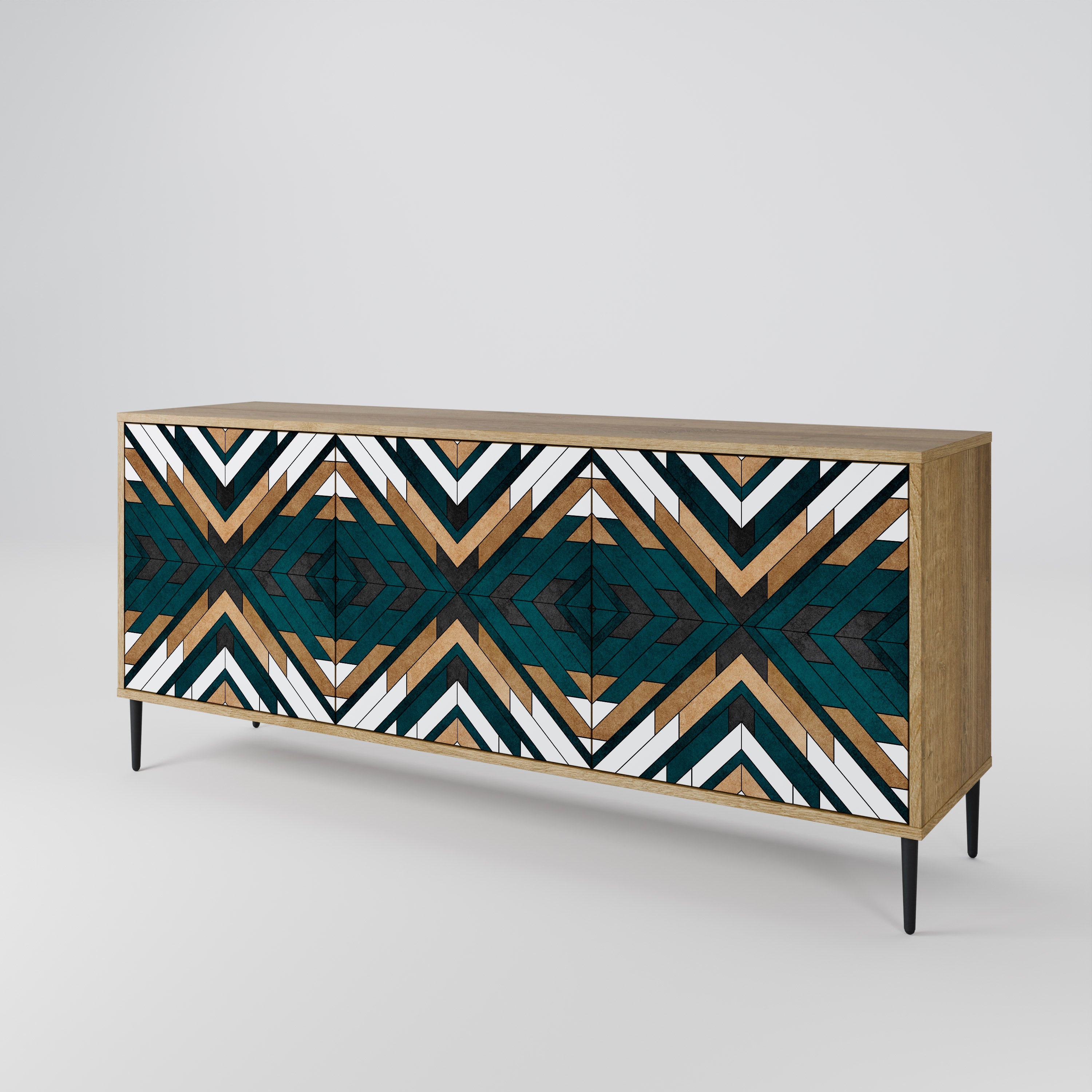 ARTISTIC GEOMETRY 3-Door Sideboard