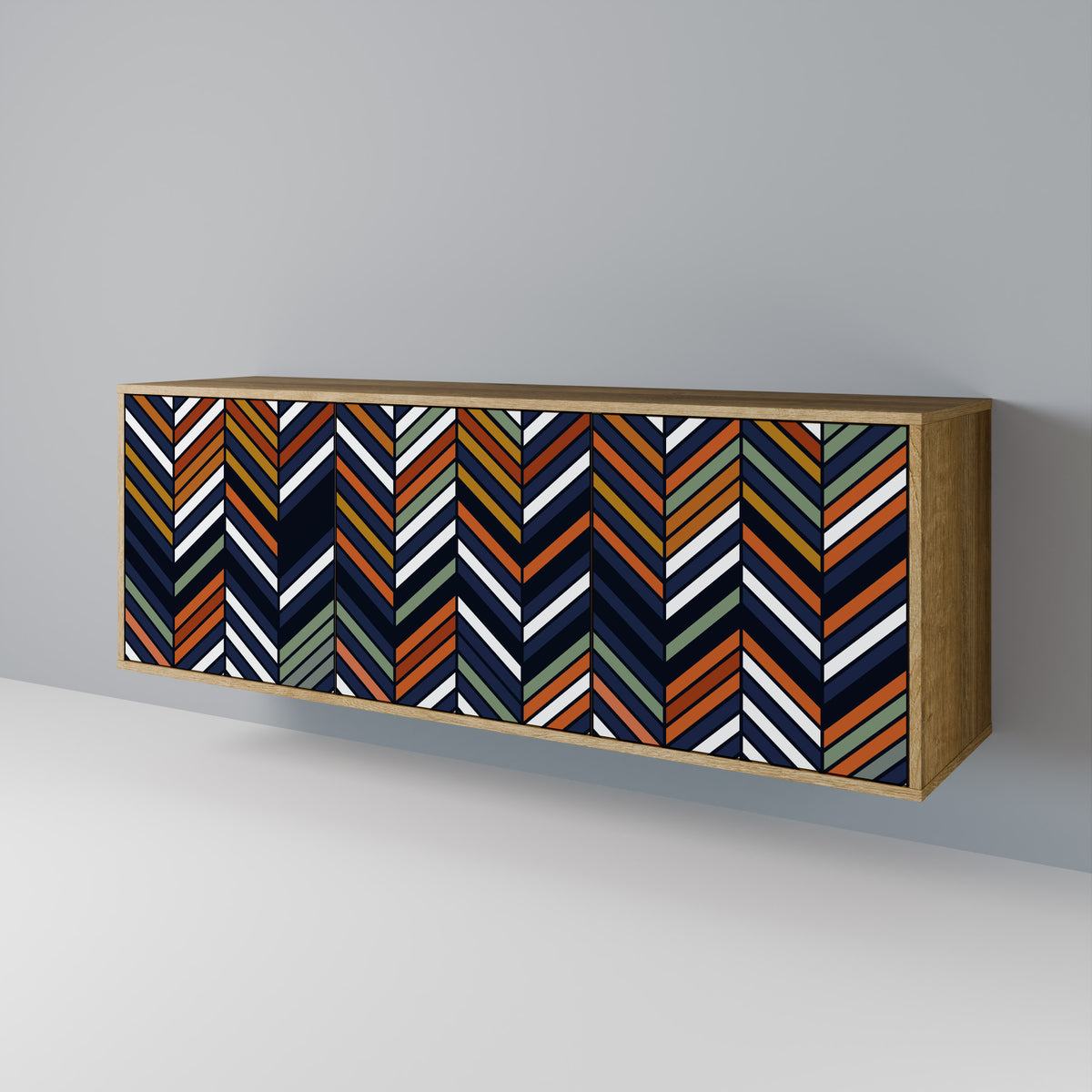 VIBRANT PATCHWORK Skänk med tre dörrar
