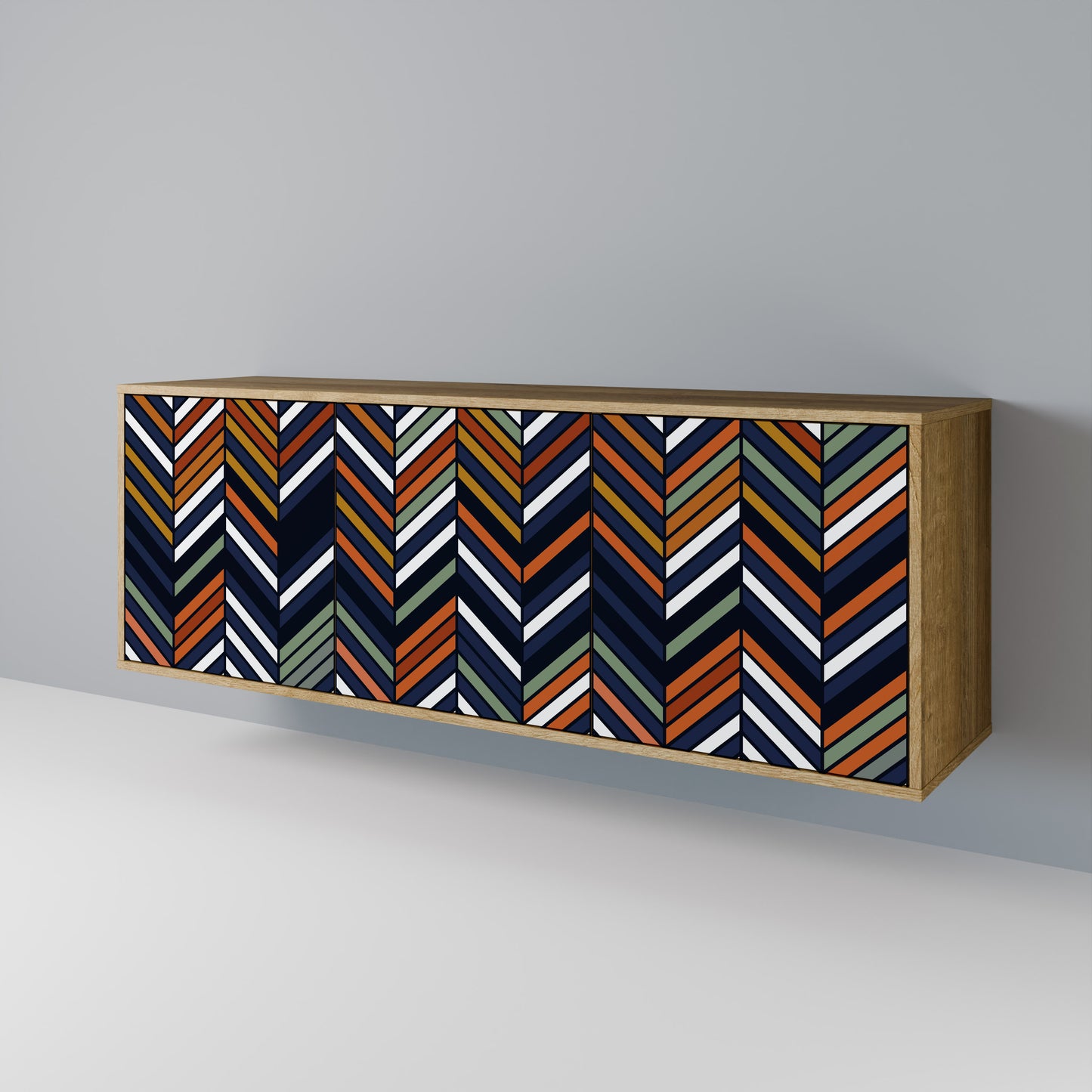 VIBRANT PATCHWORK Skänk med tre dörrar