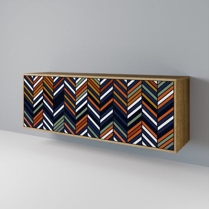 VIBRANT PATCHWORK Skänk med tre dörrar