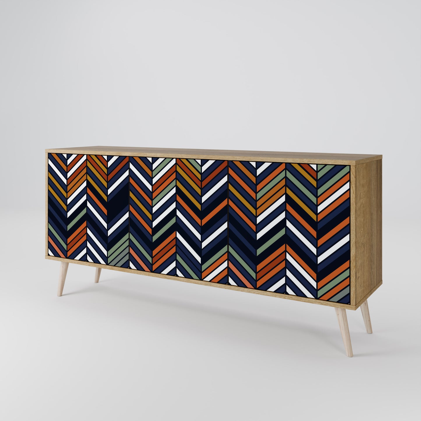VIBRANT PATCHWORK Skänk med tre dörrar