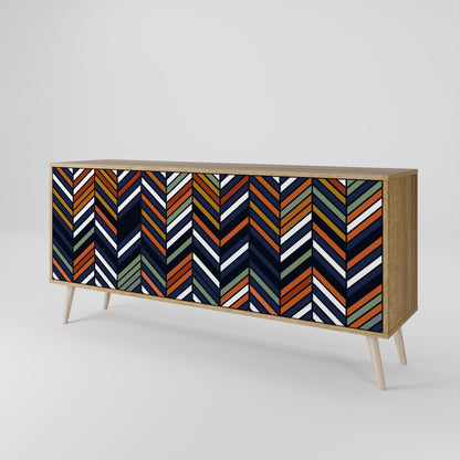 VIBRANT PATCHWORK Skänk med tre dörrar