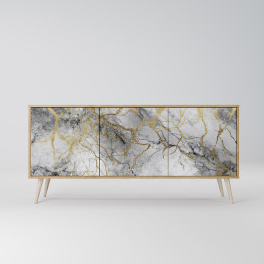TIMELESS GLIDE 3-Door Sideboard in Oak Effect