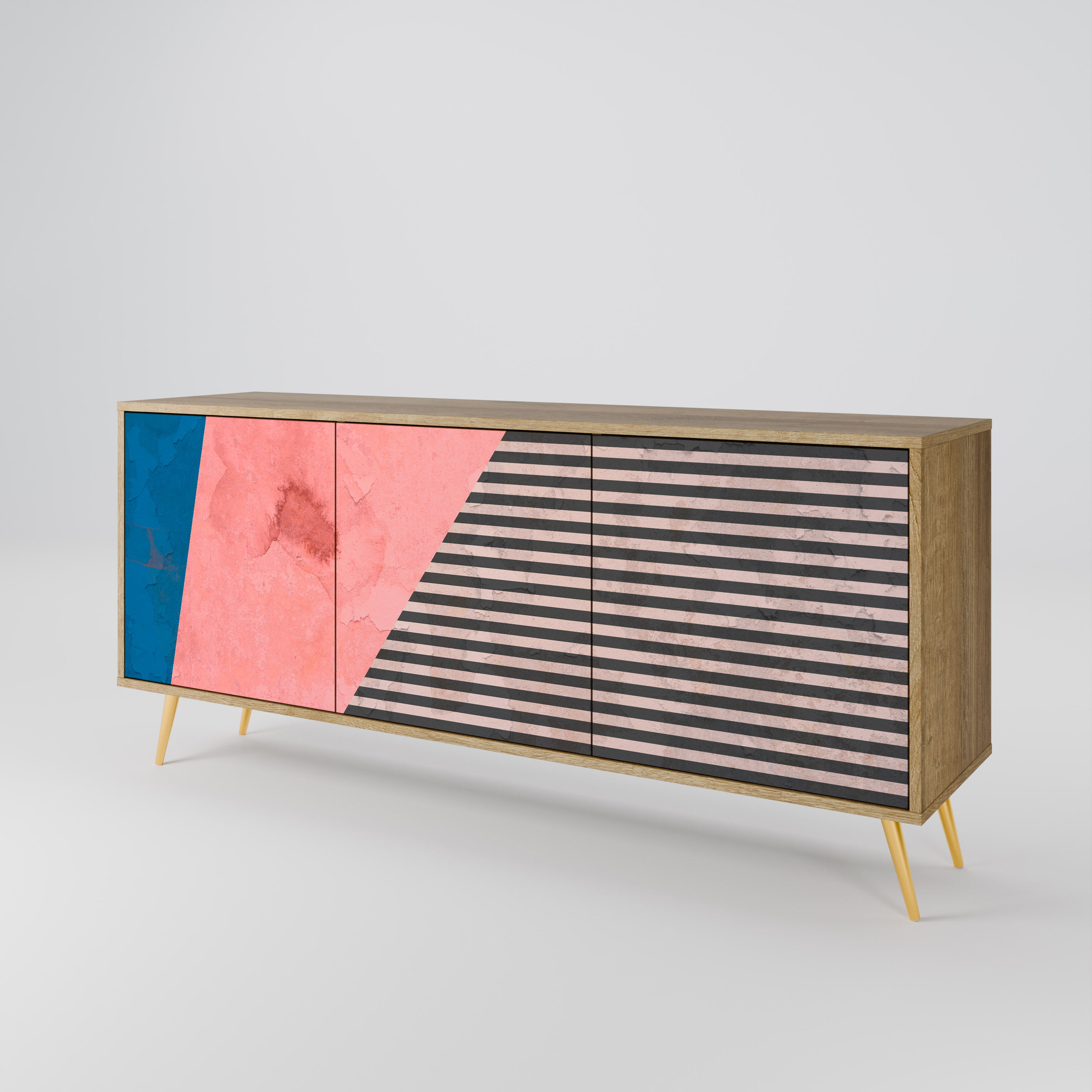 GLAMOROUS STRIPE 3-Door Sideboard