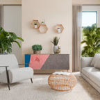 GLAMOROUS STRIPE Skänk med tre dörrar