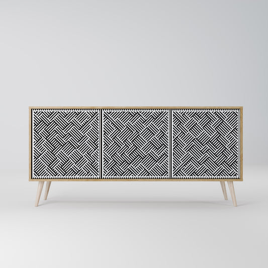 TEMPORARY SEQUENCE 3-Door Sideboard in Oak Effect