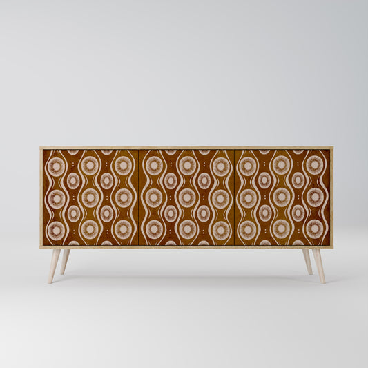 BROWN EYES 3-Door Sideboard in Oak Effect