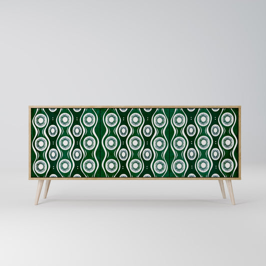 GREEN EYES 3-Door Sideboard in Oak Effect