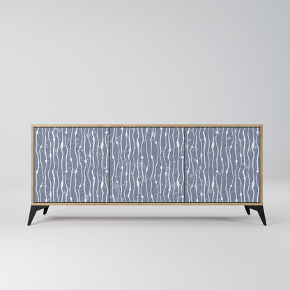 GRAPHITE RAIN 3-dörrars skänk i ekeffekt