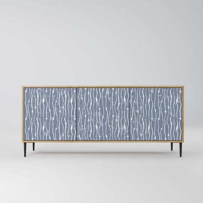 GRAPHITE RAIN 3-dörrars skänk i ekeffekt