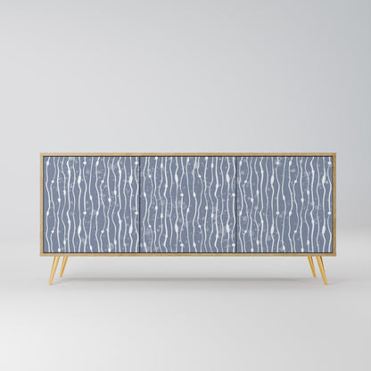 GRAPHITE RAIN 3-dörrars skänk i ekeffekt