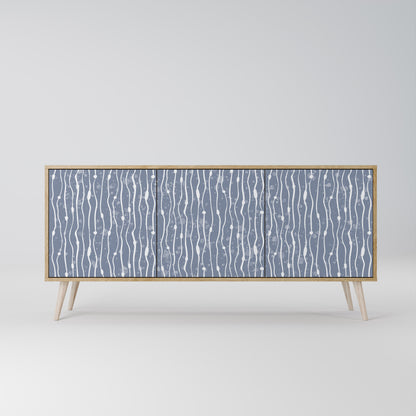 GRAPHITE RAIN 3-dörrars skänk i ekeffekt
