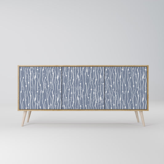 GRAPHITE RAIN 3-Door Sideboard in Oak Effect