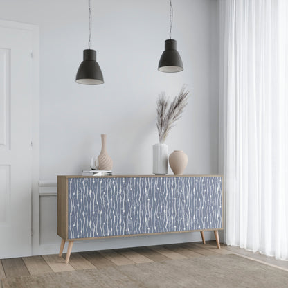 GRAPHITE RAIN 3-dörrars skänk i ekeffekt