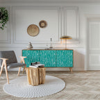 TURQUOISE RAIN Skänk med tre dörrar