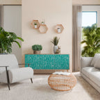 TURQUOISE RAIN Skänk med tre dörrar