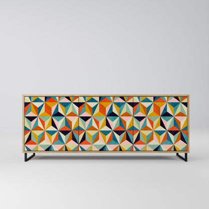TESSELATE TREASURES 3-dörrars skänk i ekeffekt