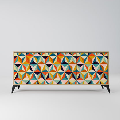 TESSELATE TREASURES 3-dörrars skänk i ekeffekt