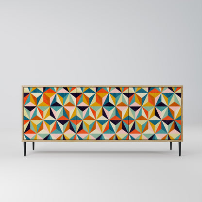 TESSELATE TREASURES 3-dörrars skänk i ekeffekt