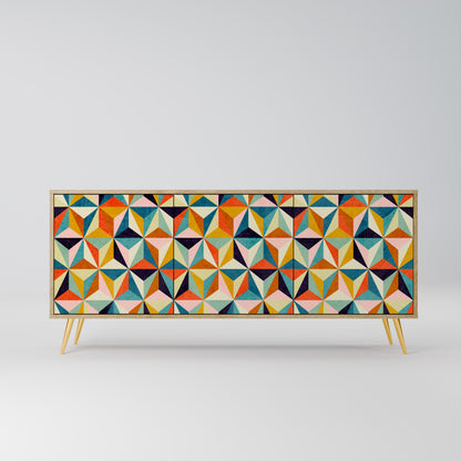 TESSELATE TREASURES 3-dörrars skänk i ekeffekt