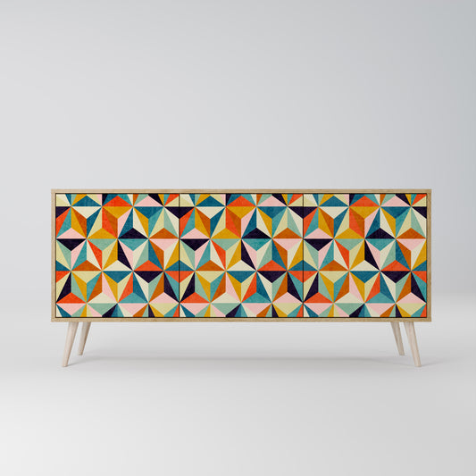TESSELATE TREASURES 3-Door Sideboard in Oak Effect