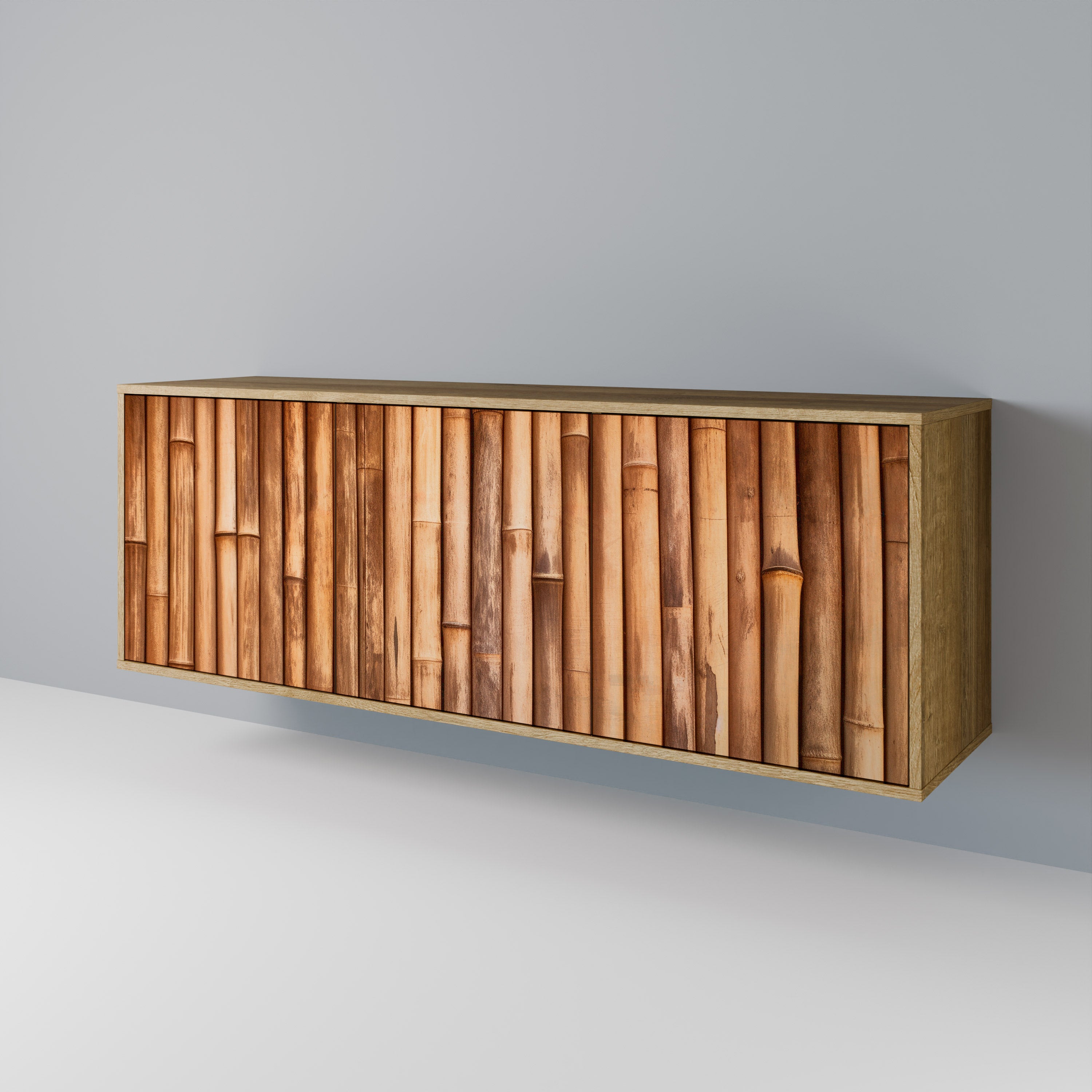 NATURAL WOOD 3-Door Sideboard