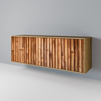 NATURAL WOOD 3-Door Sideboard