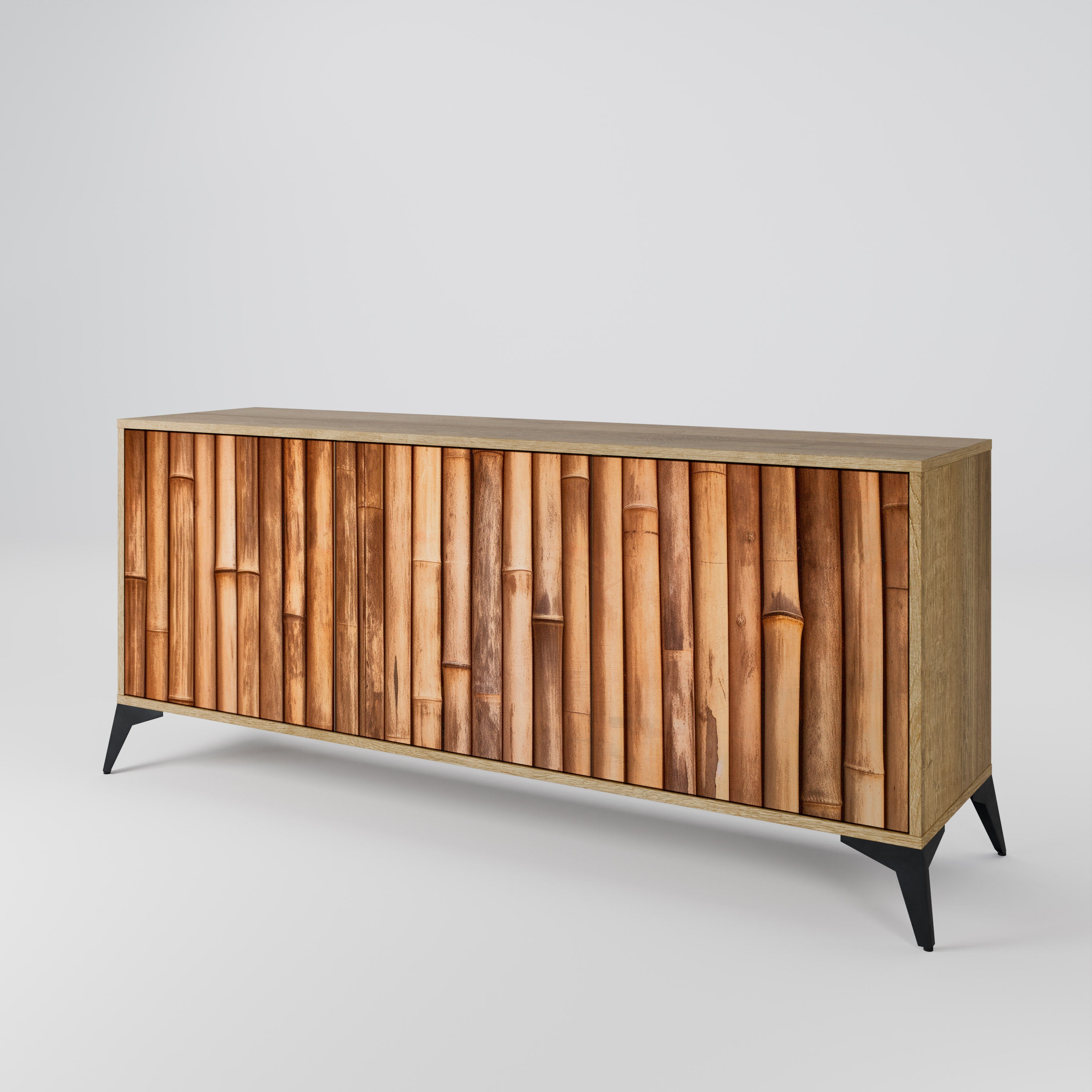 NATURAL WOOD 3-Door Sideboard