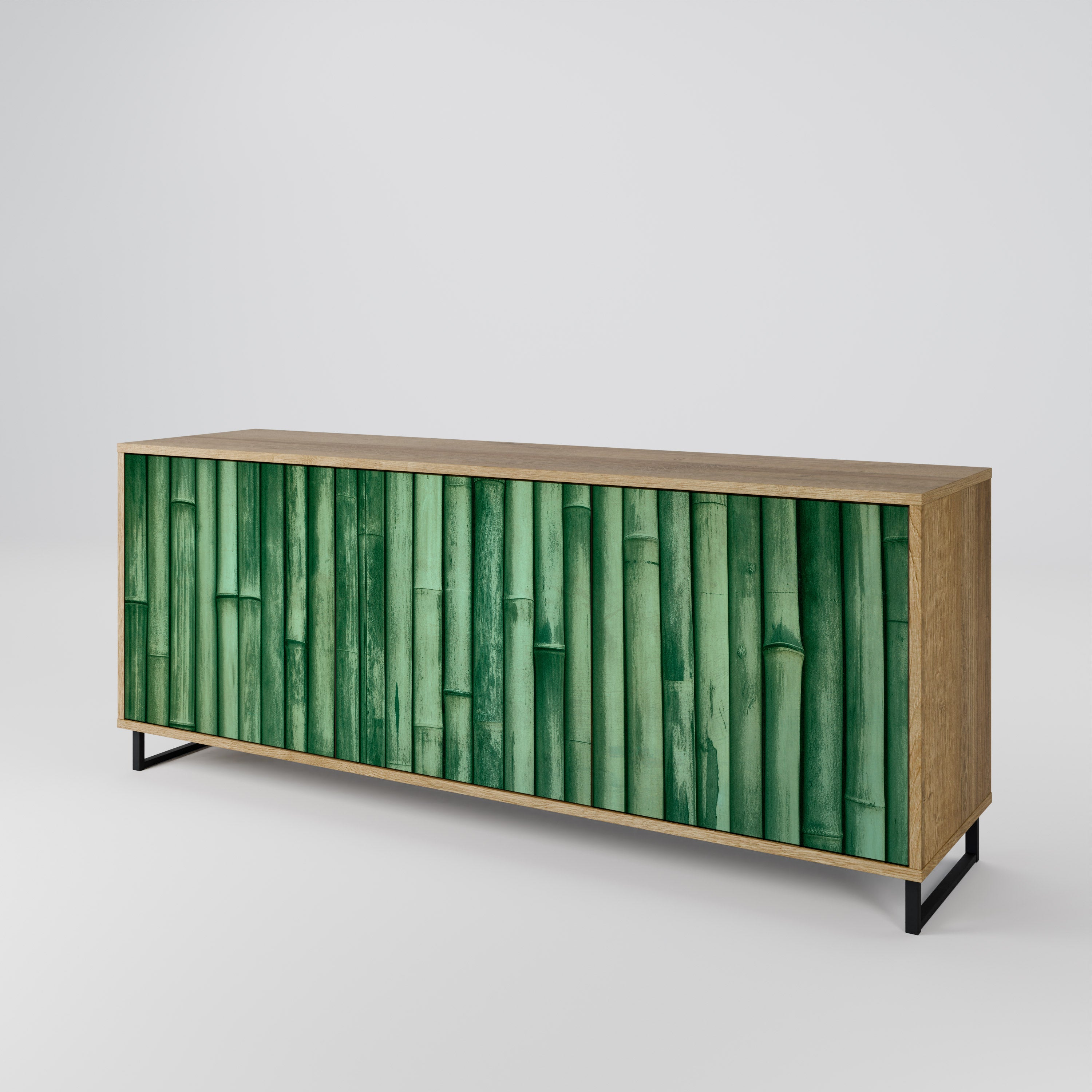 NATURAL GREEN 3-Door Sideboard