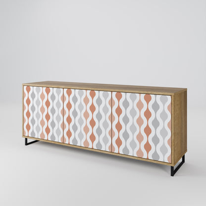 HAZY NOSTALGIA 3-Door Sideboard in Oak Effect